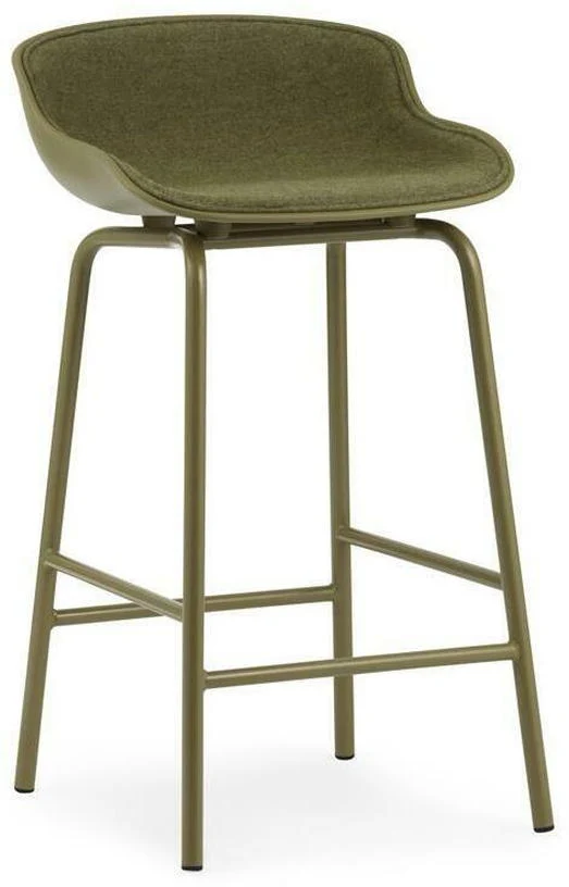 Tabouret de bar en acier et pp avec tissu olive 65 cm Hyg - Normann Copenhagen
