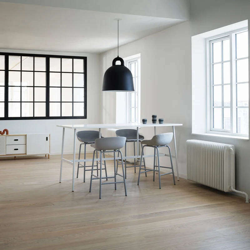 Tabouret de bar en acier et pp avec tissu olive 65 cm Hyg - Normann Copenhagen
