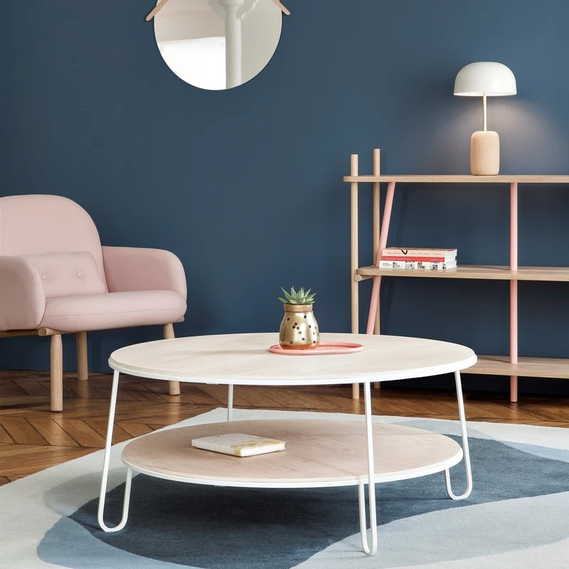 Table basse gris ardoise 90 cm Eugénie - Hartô
