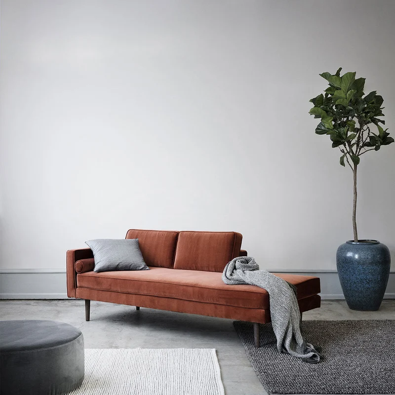 Divan en velours vert Wind - Broste Copenhagen