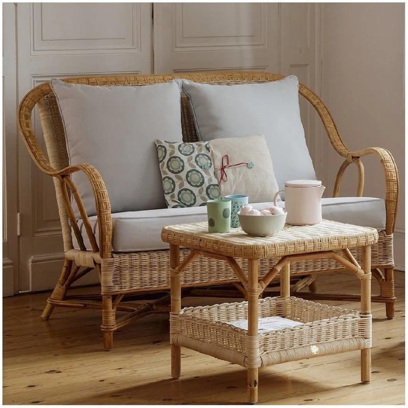 Table d'appoint en rotin naturel 51 cm Nantucket - KOK