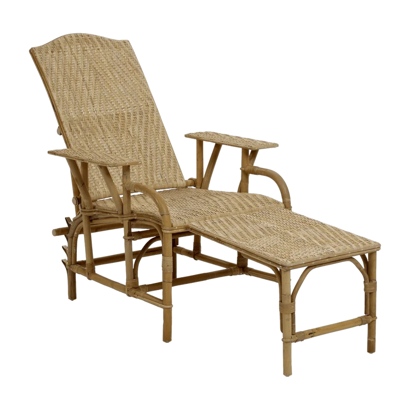 Chaise longue en rotin naturel Grand-mère - KOK