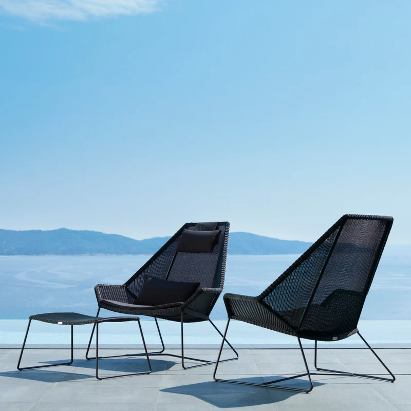 Fauteuil gris Breeze Highback - Cane-Line