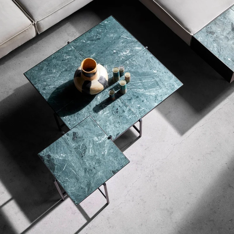 Table d'appoint en marbre vert Original Side - HANDVÄRK