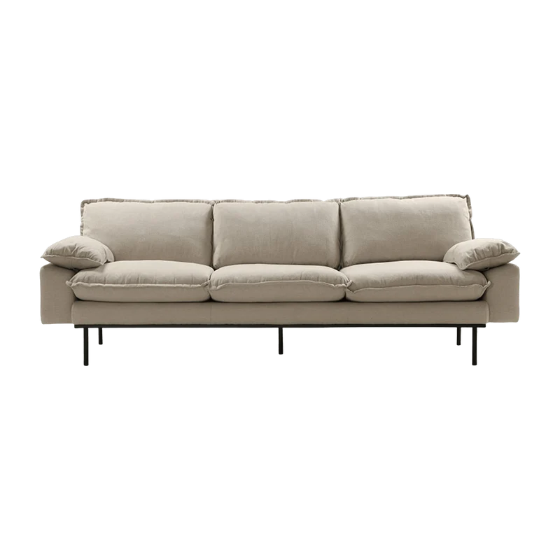 Canapé 4 places beige Retro - HKliving