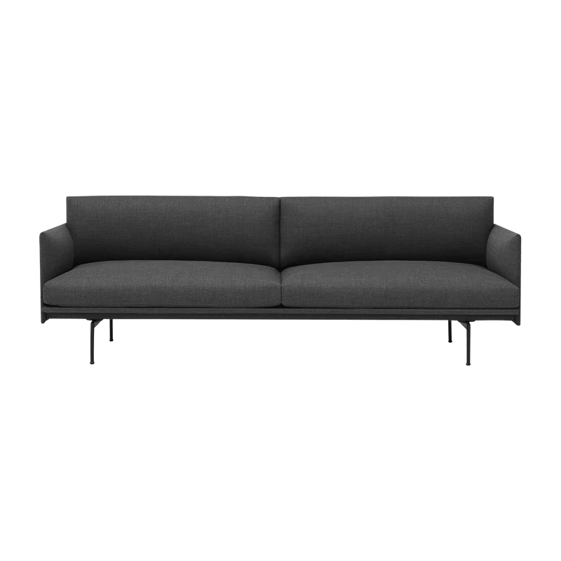 Canapé 3 places gris anthracite Outline - Muuto