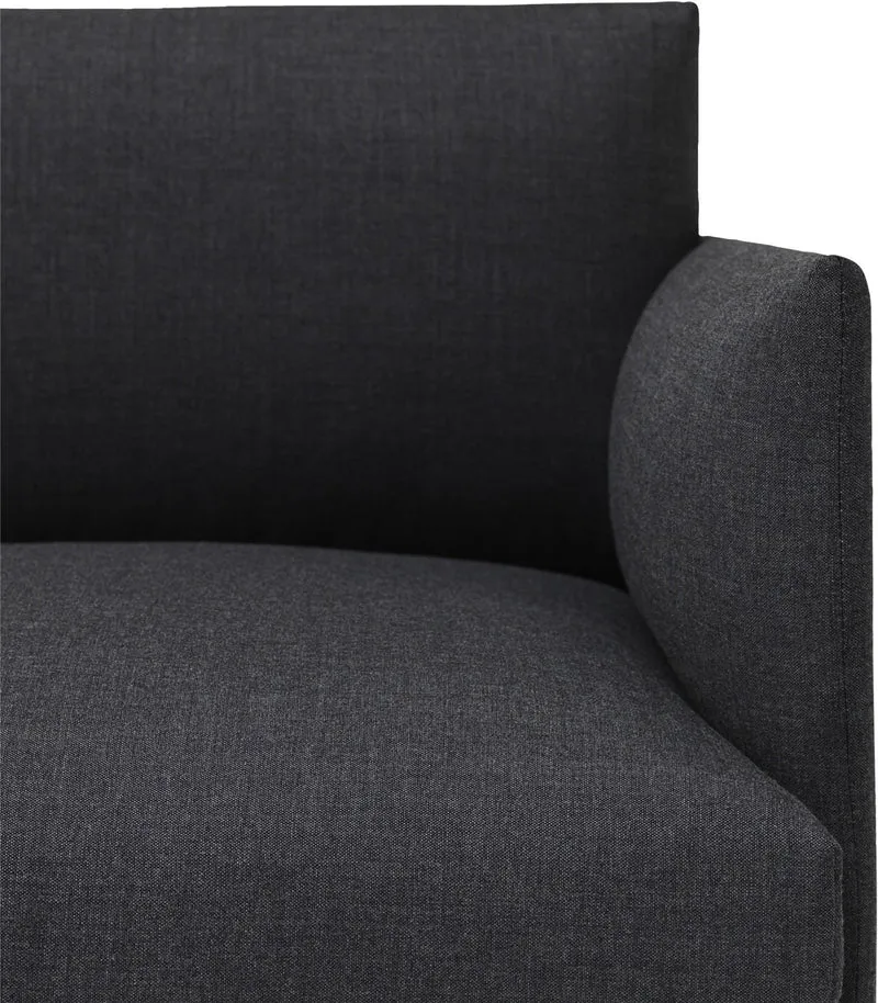 Canapé 3 places gris anthracite Outline - Muuto