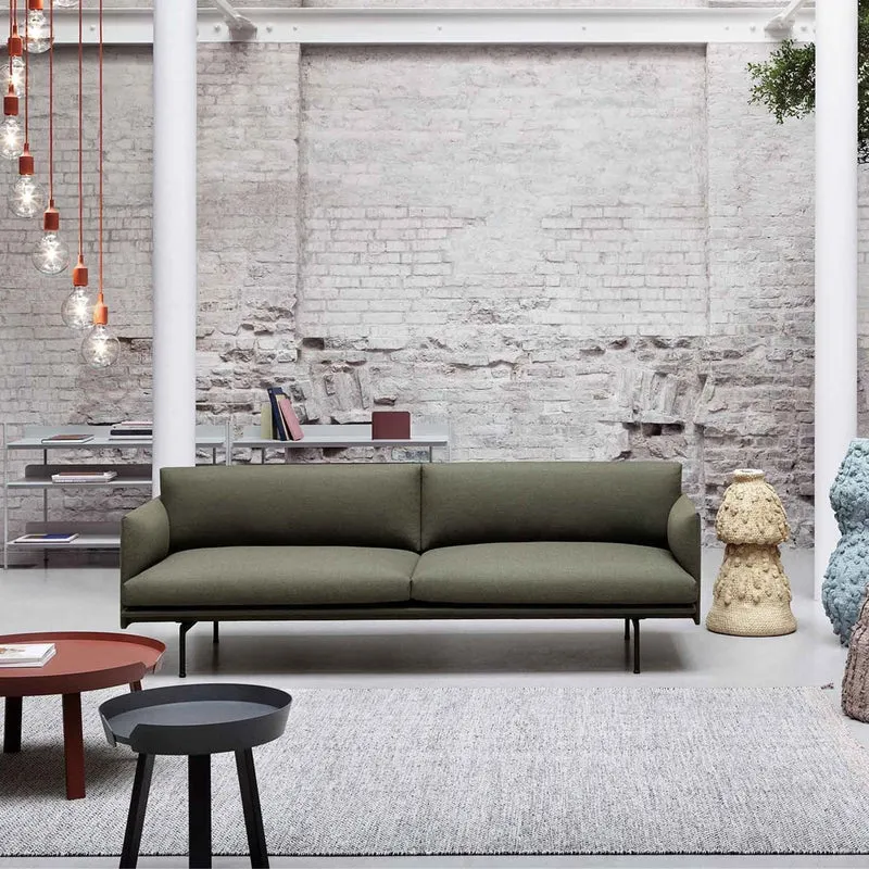 Canapé 3 places gris anthracite Outline - Muuto