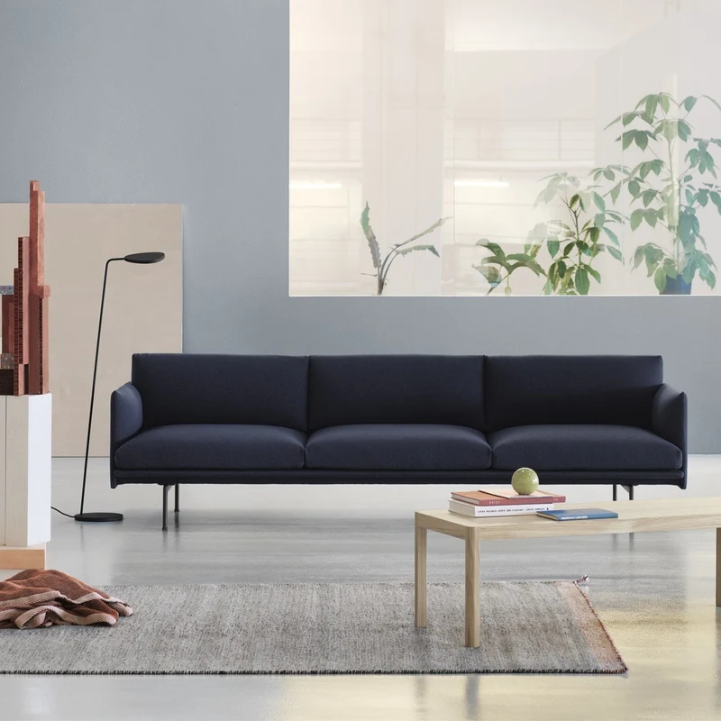 Canapé 3 places gris anthracite Outline - Muuto