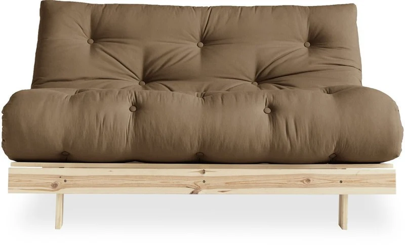 Canapé-lit marron en pin massif Roots 140 - Karup Design