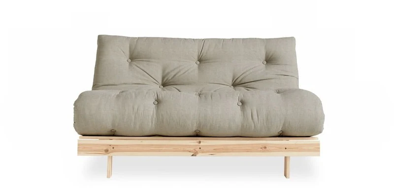 Canapé-lit coloris Lin en pin massif Roots 140 - Karup Design