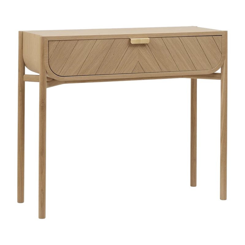 Console en chêne naturel 100 x 36,5 x 90 cm Marius - Hartô