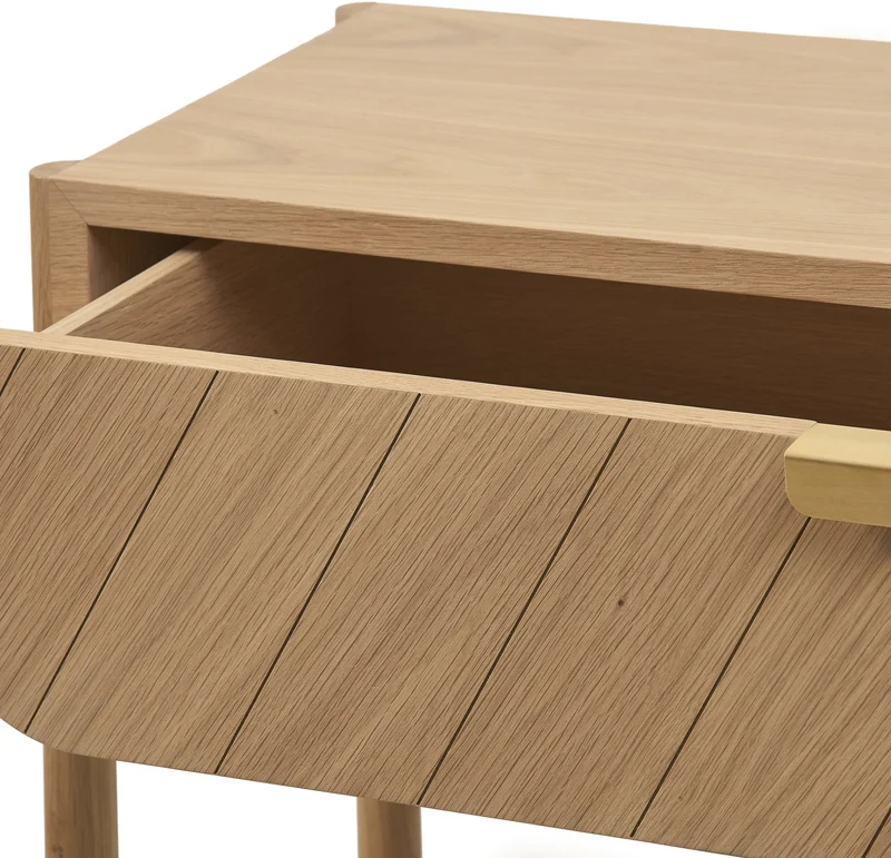 Console en chêne naturel 100 x 36,5 x 90 cm Marius - Hartô