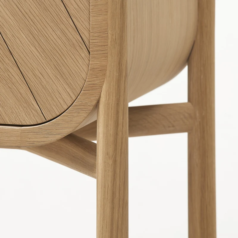 Console en chêne naturel 100 x 36,5 x 90 cm Marius - Hartô