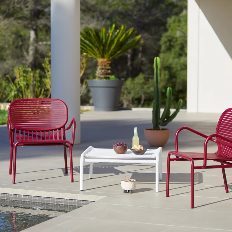 Table basse de jardin jaune Week-End - Petite Friture