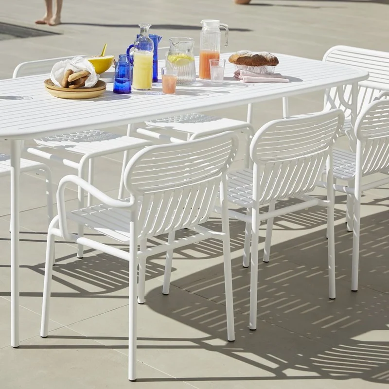 Table de jardin rectangulaire blanche 220 cm Week-End - Petite Friture