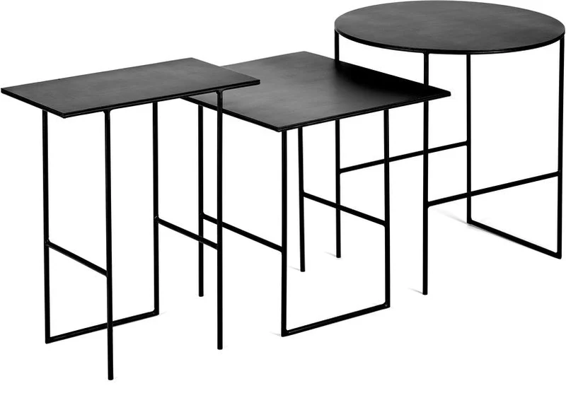 Table d'appoint en métal noir 19 x 35 cm Cico - Serax