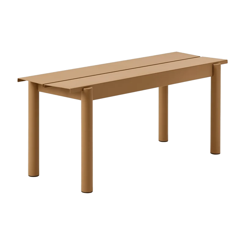 Banc d'extérieur en acier orange 110 x 34 cm Linear - Muuto