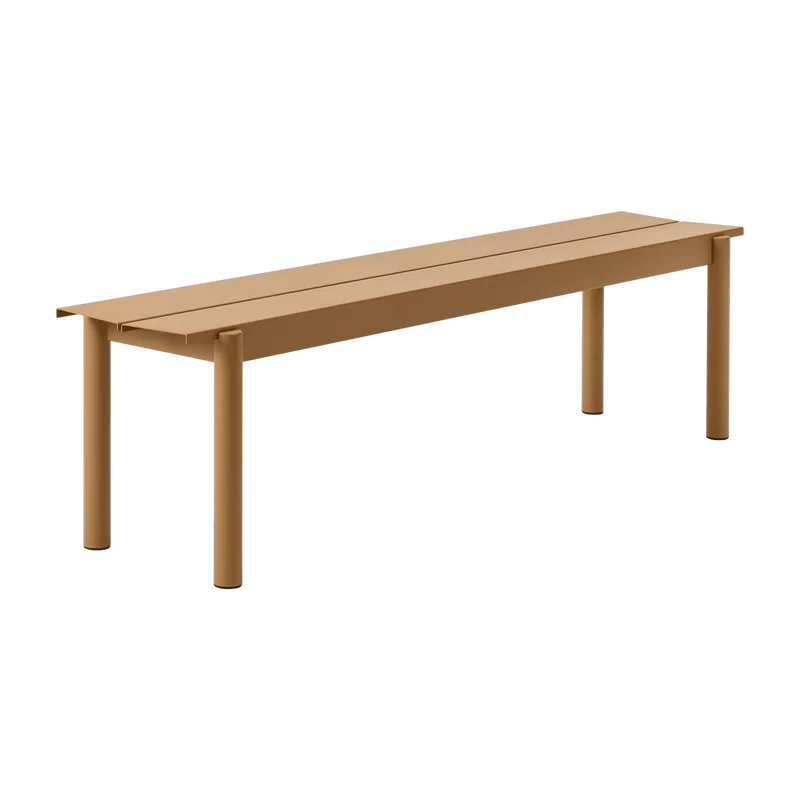Banc d'extérieur en acier orange 170 x 34 cm Linear - Muuto