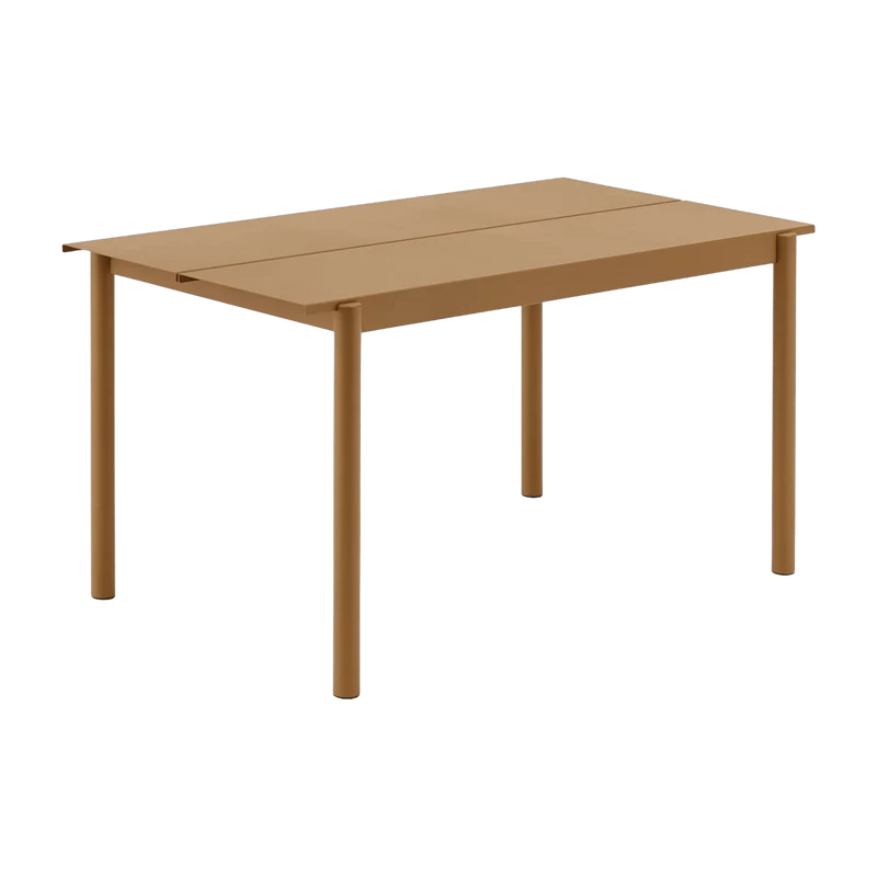 Table d'extérieur en acier orange 140 x 75 cm Linear - Muuto