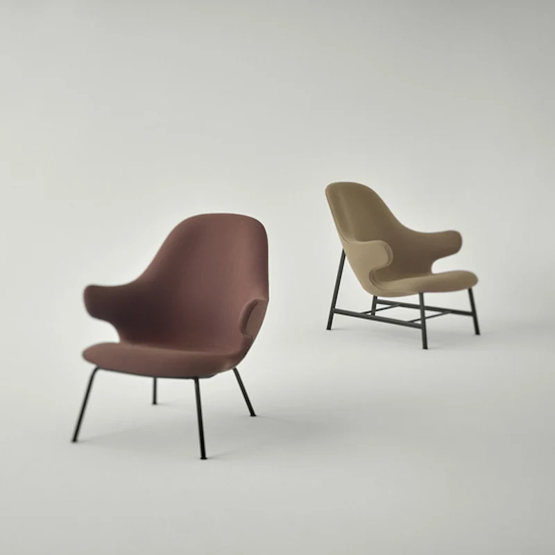 Fauteuil en laine gris JH14 Catch - &tradition