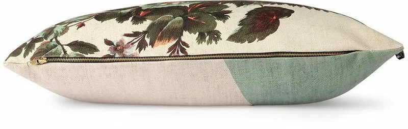Coussin à imprimés fleuris verts 35 x 60 cm Kyoto - HKliving