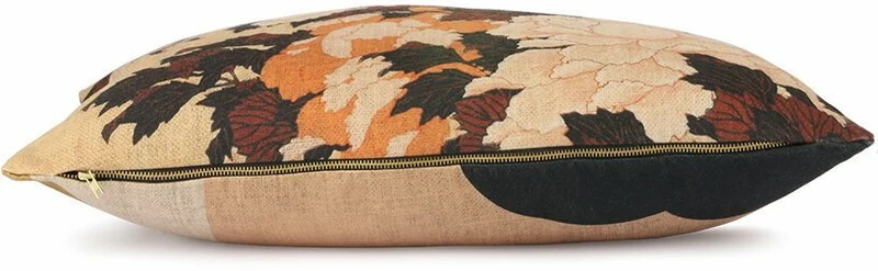 Coussin à imprimés fleuris beiges 35 x 60 cm Kyoto - HKliving