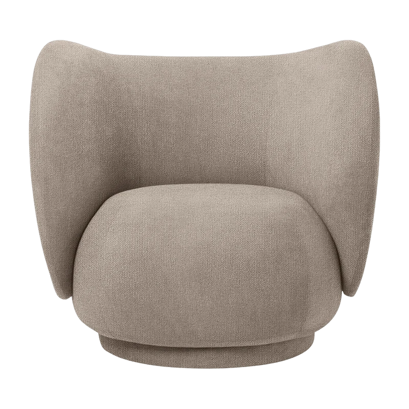 Fauteuil lounge sable bouclé Rico - Ferm Living