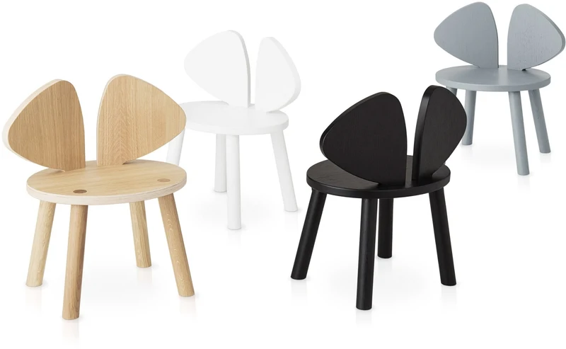 Chaise en chêne blanc S Mouse - Nofred