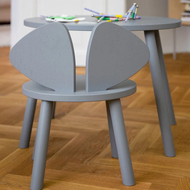 Chaise en chêne gris S Mouse - Nofred