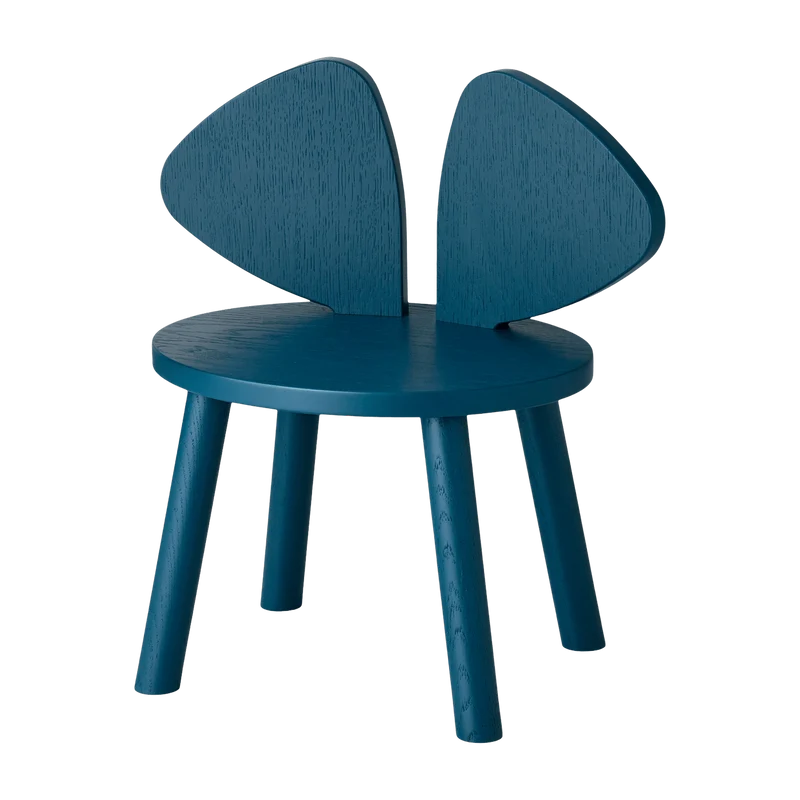 Chaise en chêne bleu pétrole S Mouse - Nofred