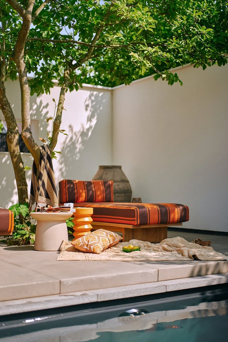 Table d'appoint terracotta en grès - HKliving