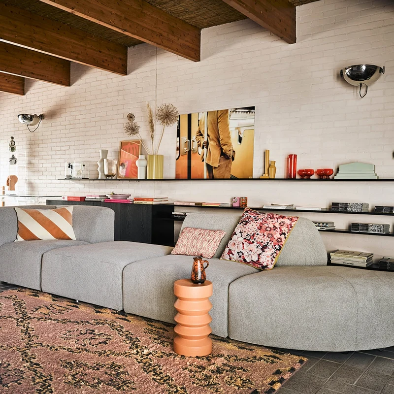 Table d'appoint terracotta en grès - HKliving