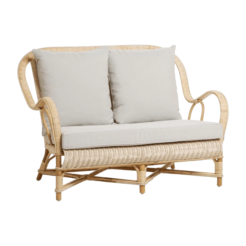 Canapé en rotin naturel avec coussin Nantucket - KOK