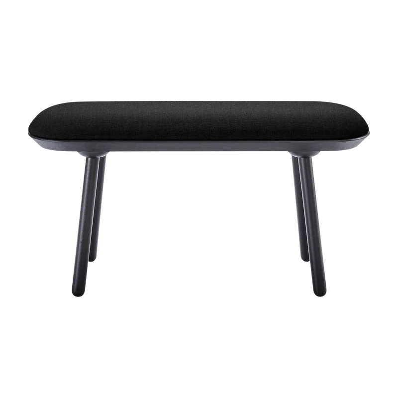 Banc en tissu noir L100 Naïve - Emko