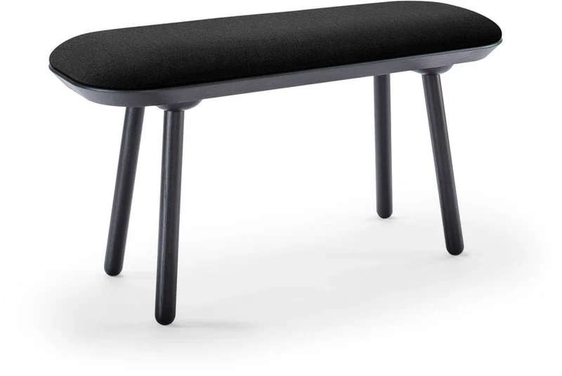 Banc en tissu noir L100 Naïve - Emko