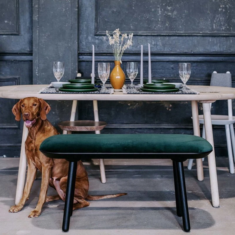 Banc en frêne noir L100 Naïve - Emko