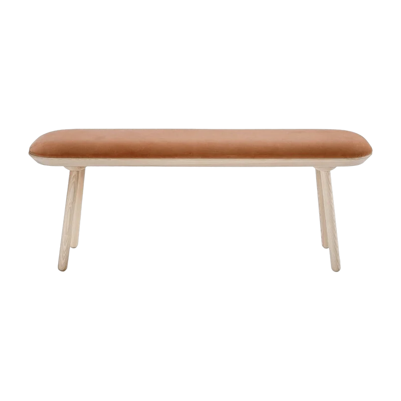 Banc en velours terracota L140 Naïve - Emko