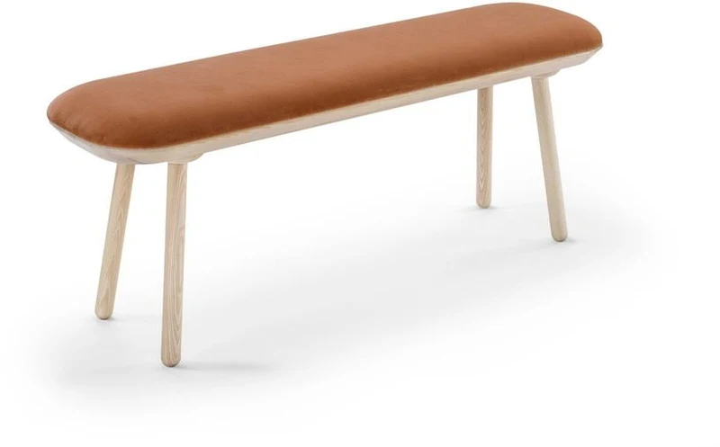 Banc en velours terracota L140 Naïve - Emko