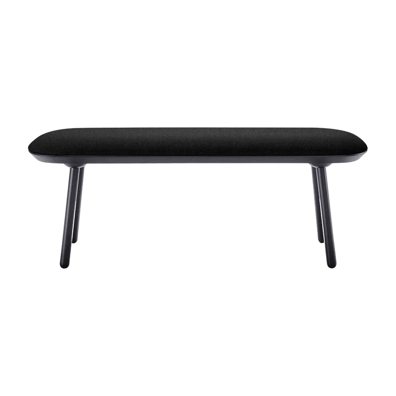 Banc en tissu noir L140 Naïve - Emko
