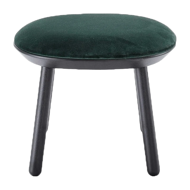 Tabouret en velours vert Naïve - Emko