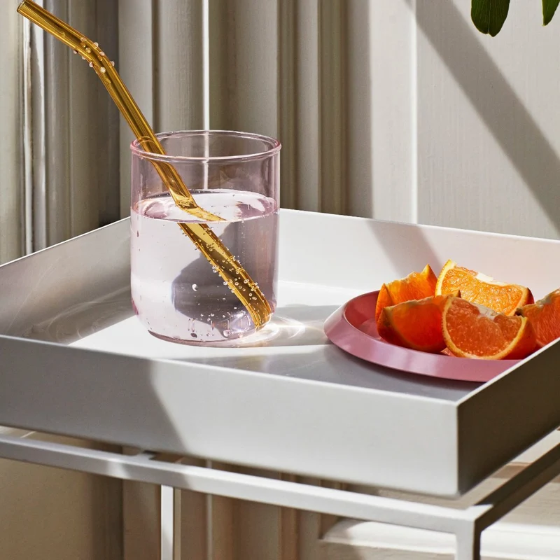 Table basse carrée en métal blanc 40 x 40 x 44 cm Tray - HAY