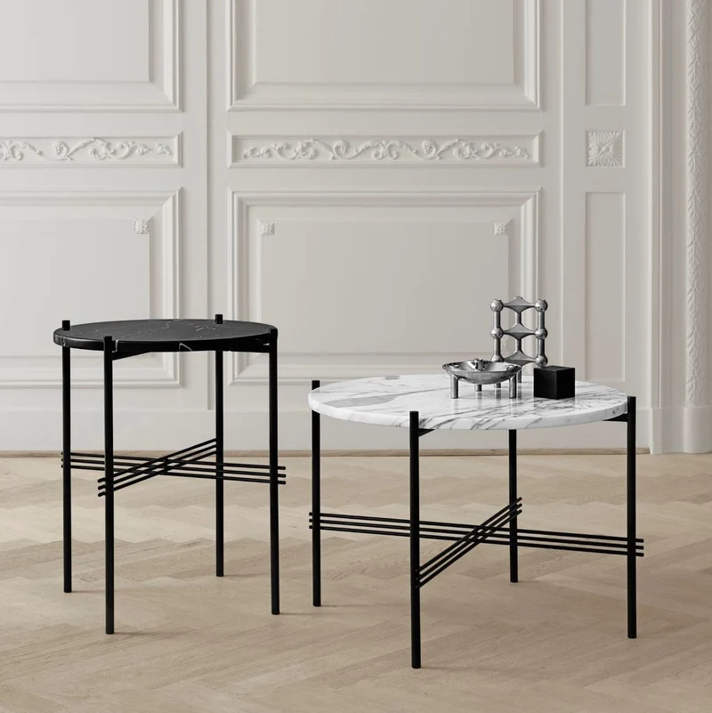 Table d'appoint en marbre blanc 40 cm TS - Gubi