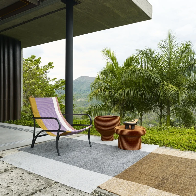 Chaise longue de jardin en acier noir Maraca - Ames
