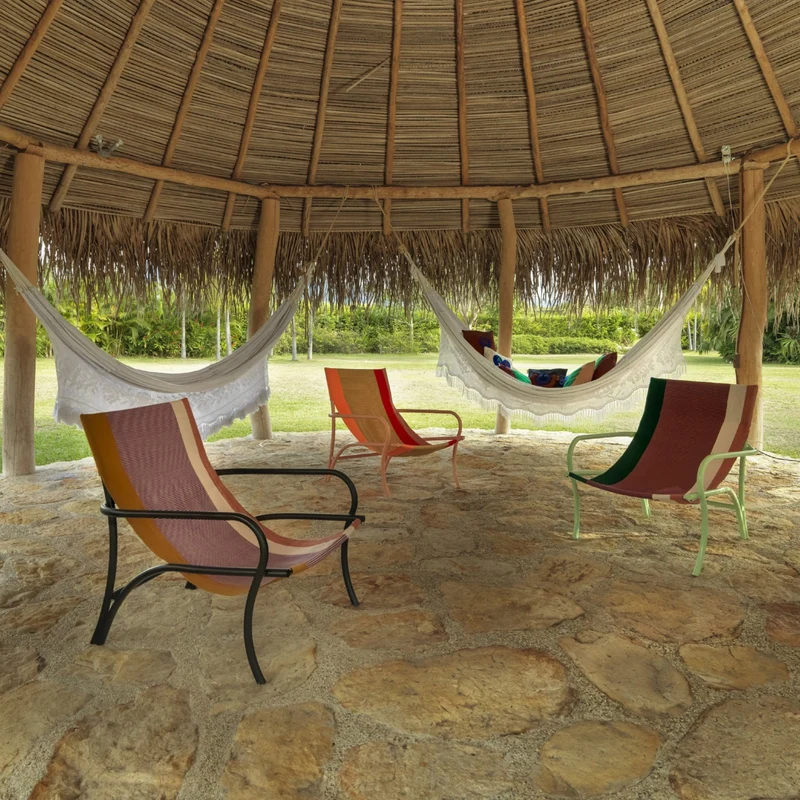Chaise longue de jardin en acier noir Maraca - Ames
