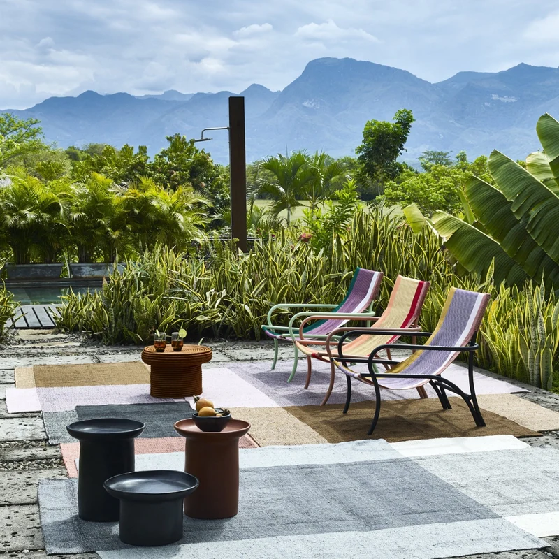 Chaise longue de jardin en acier noir Maraca - Ames