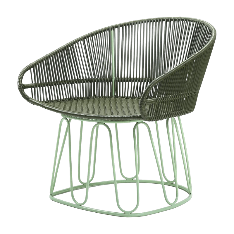 Fauteuil en acier vert Circo - Ames