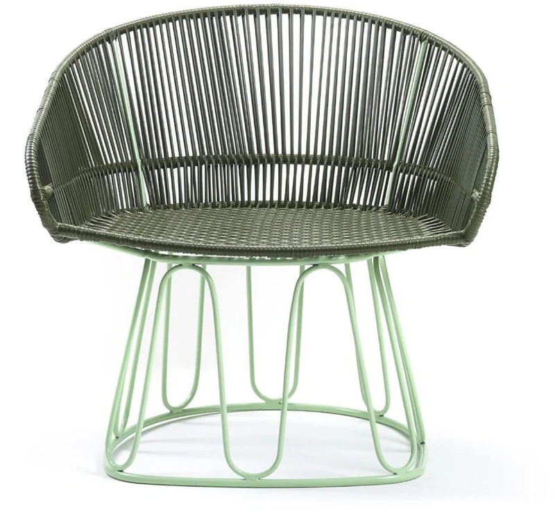 Fauteuil en acier vert Circo - Ames