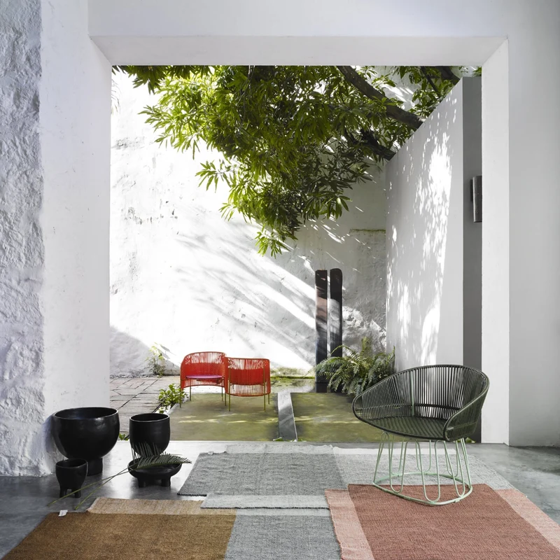 Fauteuil en acier vert Circo - Ames