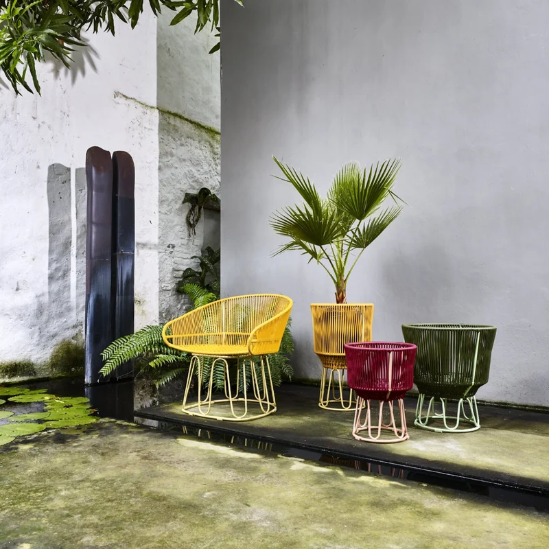 Fauteuil en acier vert Circo - Ames